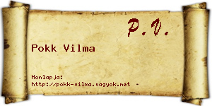 Pokk Vilma névjegykártya